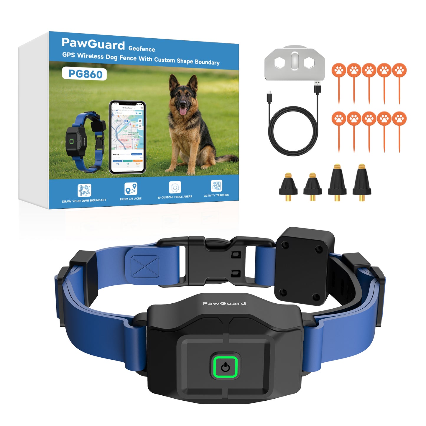 PawGuard GPS dog fence with App PG860